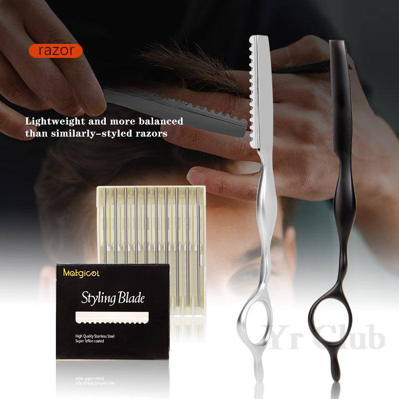Straight Razor Safety - Silver Haircut Razor Hair Salon Hairdresser