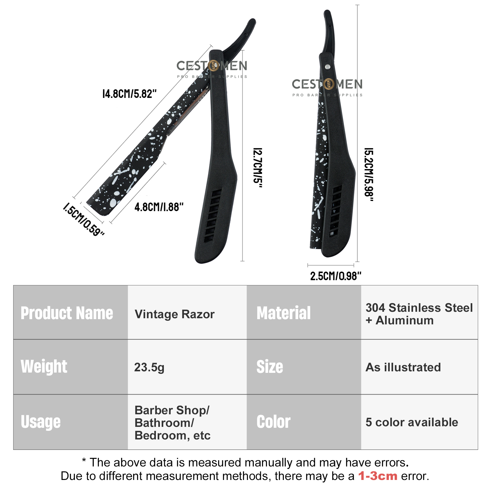 Newest 1PCS Men's Classic Fold - Straight Razor Safety のレビューと価格