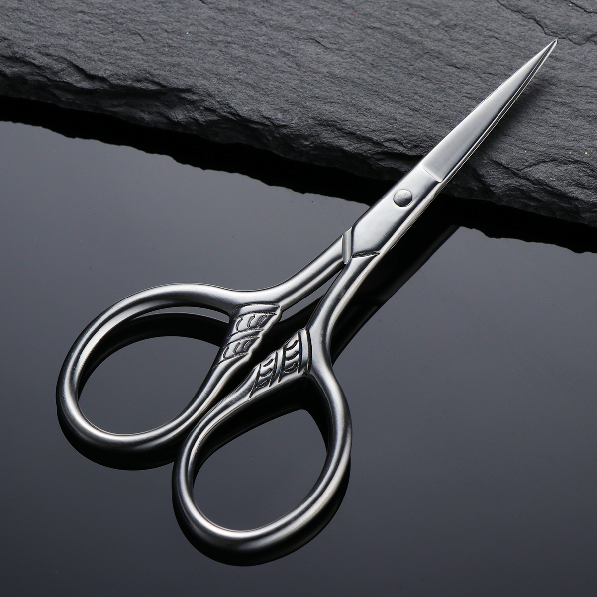Scissors Stainless Steel Musta - Men'S Grooming Mirror のレビューと価格