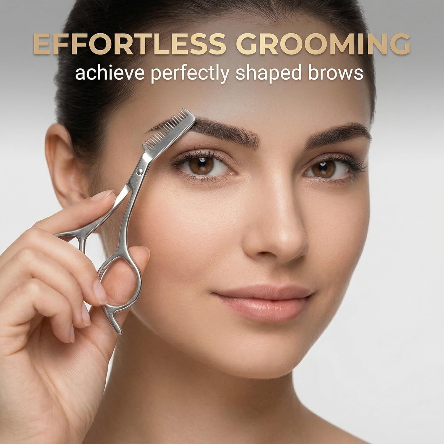 Stainless Steel Eyebrow Scisso - Men'S Grooming Mirror のレビューと価格