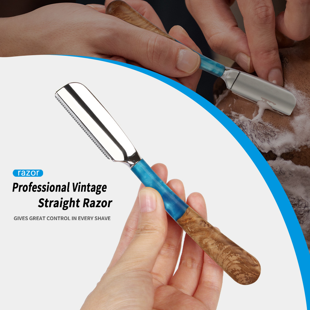 1Pc New Pro Wood Handle Baber  - Straight Razor Safety のレビューと価格