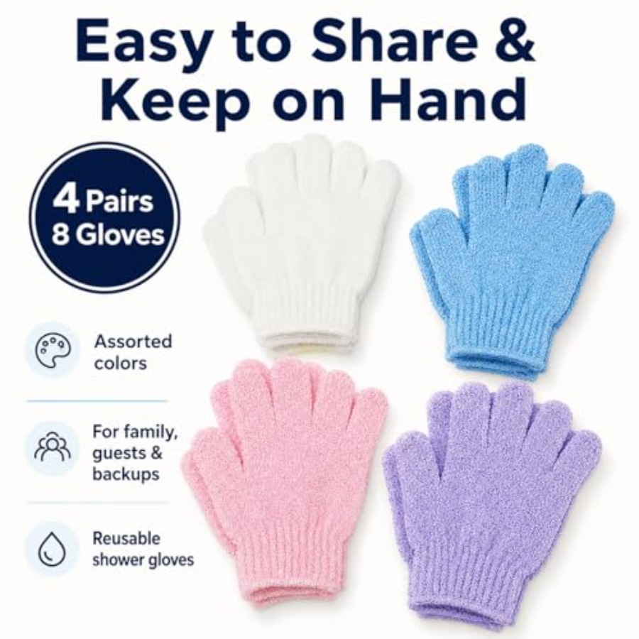 ATB 4 Pairs Exfoliating Gloves - Exfoliating Scrub Mens のレビューと価格