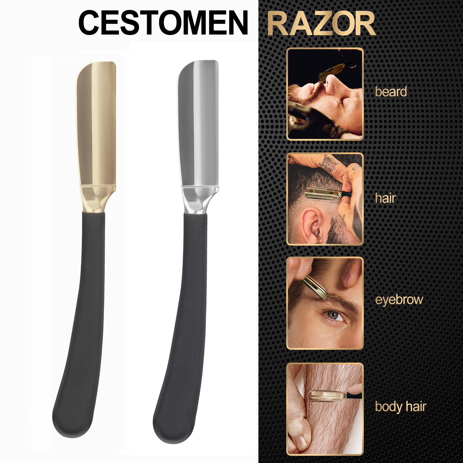 1Pc Pro Baber Beard Straight E - Straight Razor Safety のレビューと価格