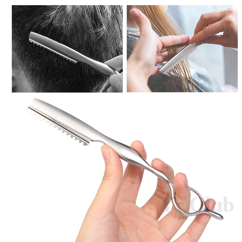 Silver Haircut Razor Hair Salo - Straight Razor Safety のレビューと価格