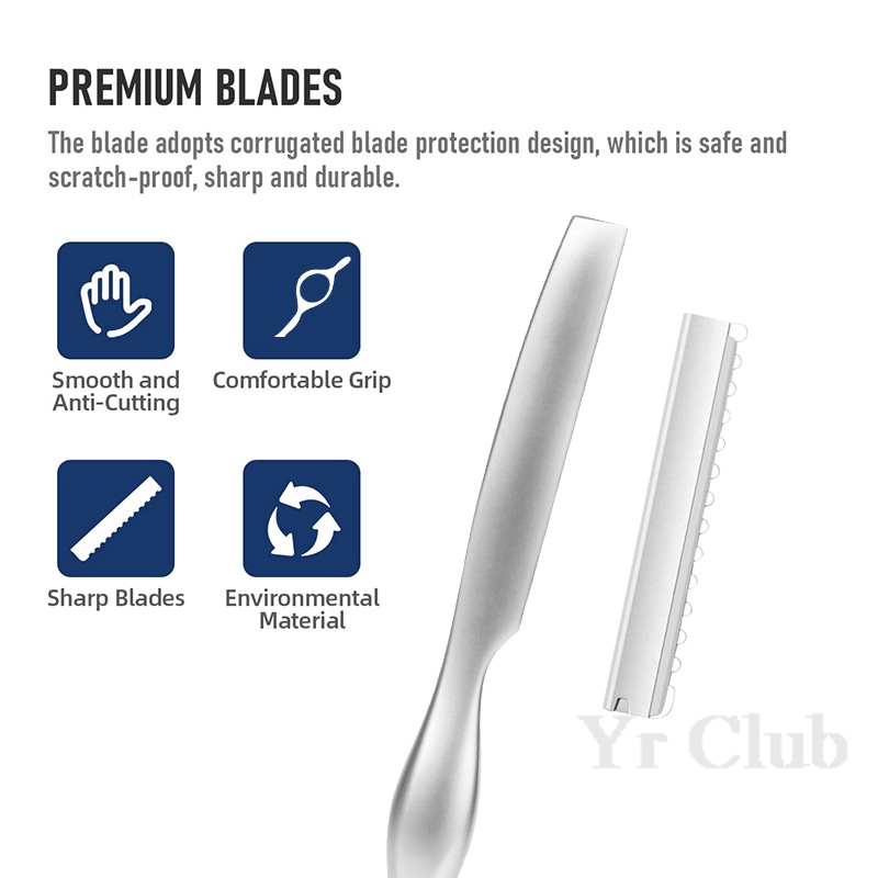 Silver Haircut Razor Hair Salo - Straight Razor Safety のレビューと価格