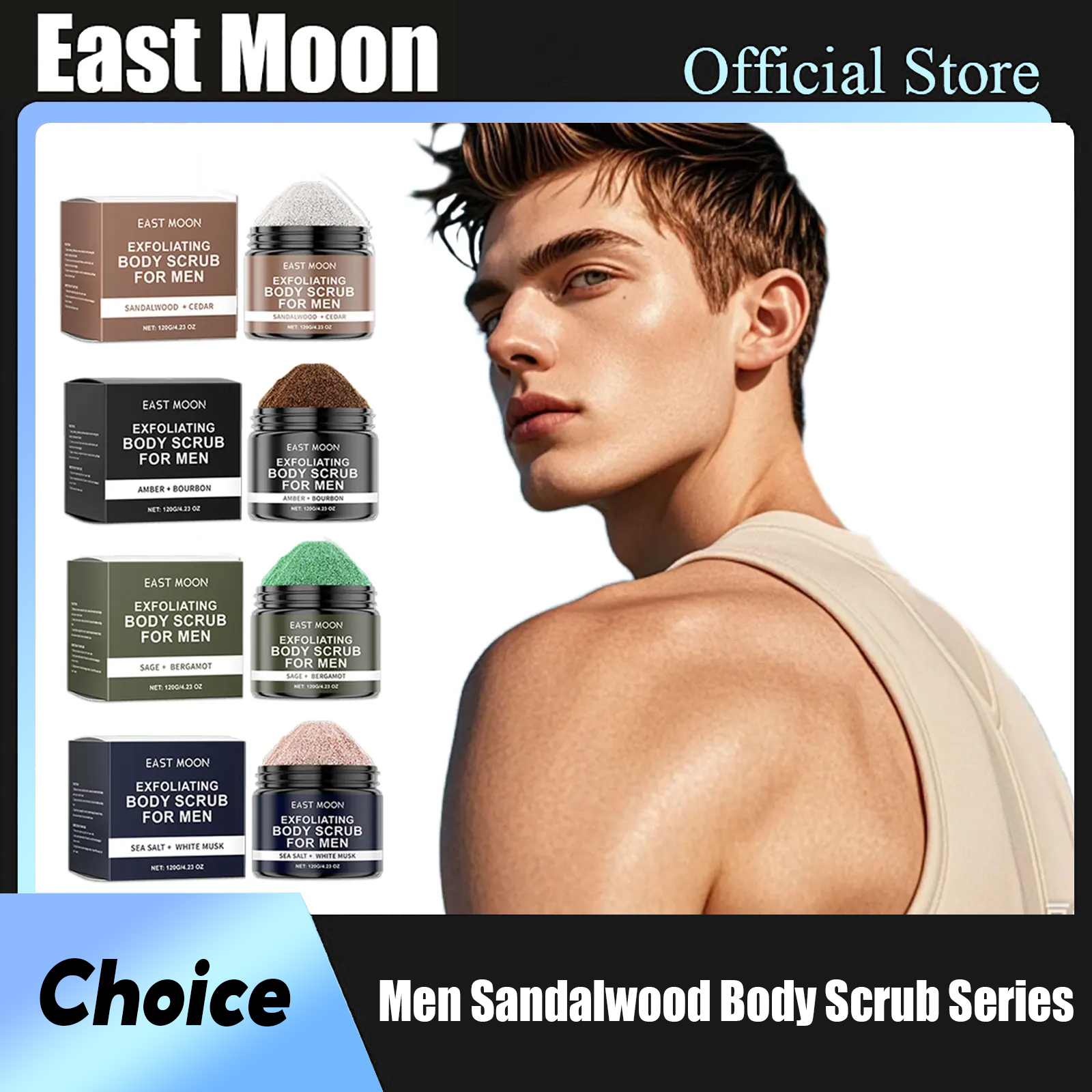 Sandalwood Body Scrub Series D - Exfoliating Scrub Mens のレビューと価格