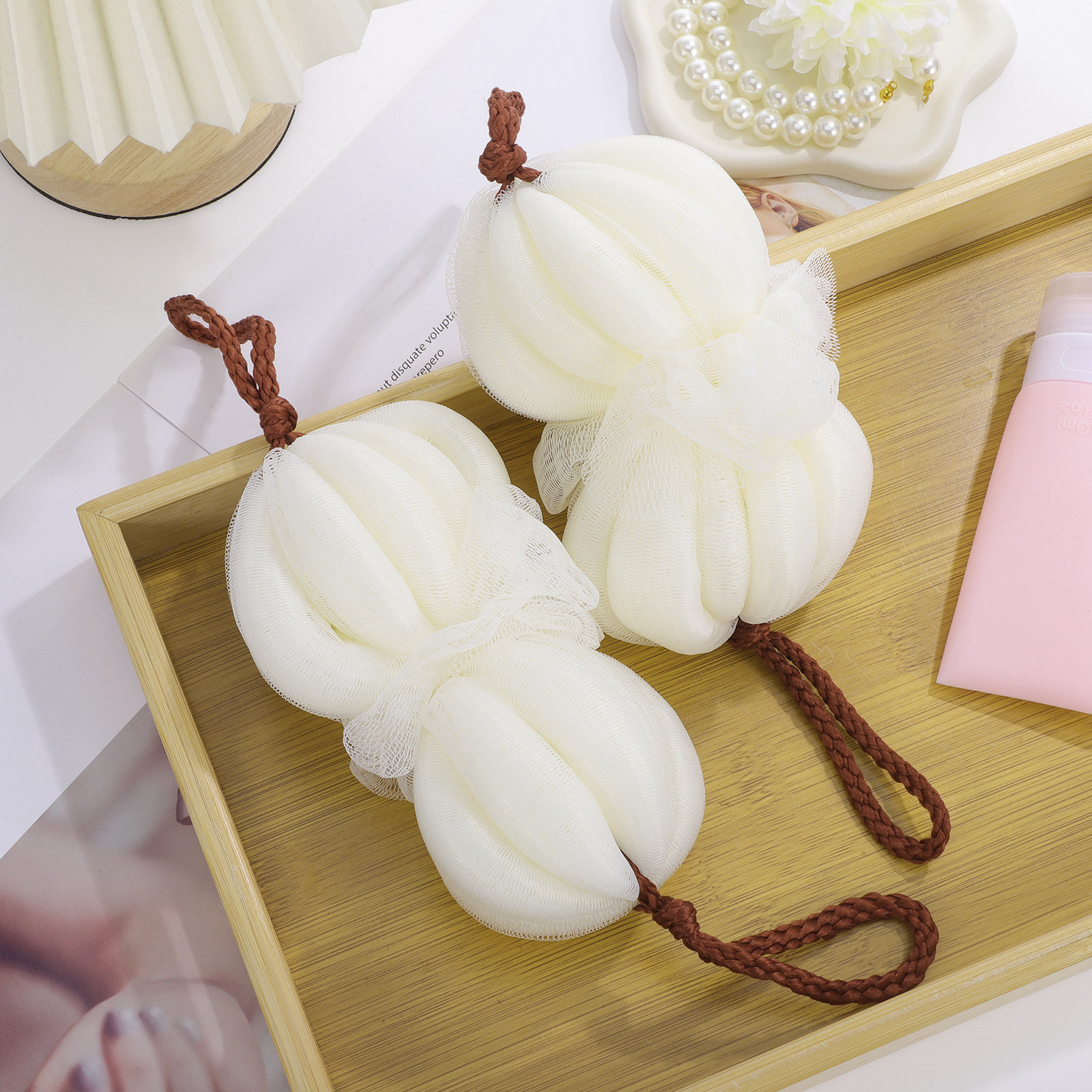 2Pcs Large Bath Ball Shower Sp - Exfoliating Scrub Mens のレビューと価格