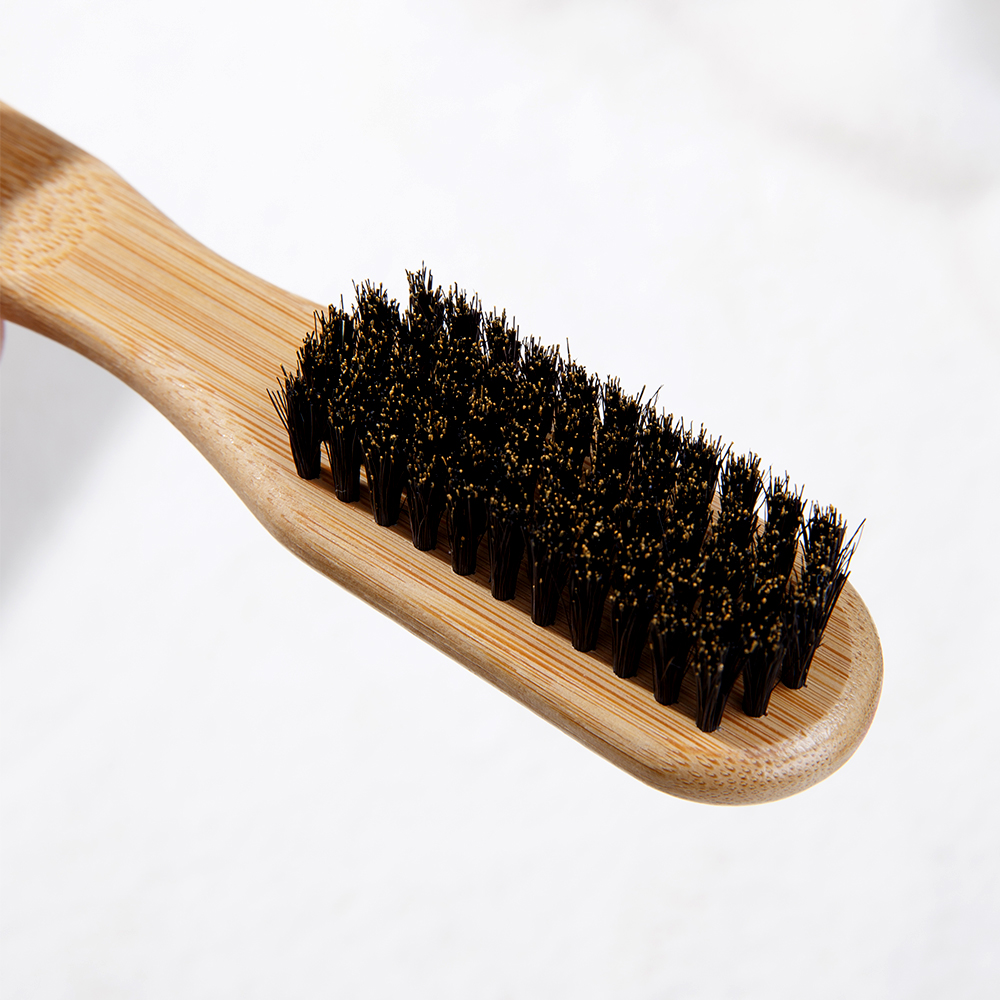 Bamboo Wood Bristle Brush Redu - Mens Grooming Barber のレビューと価格