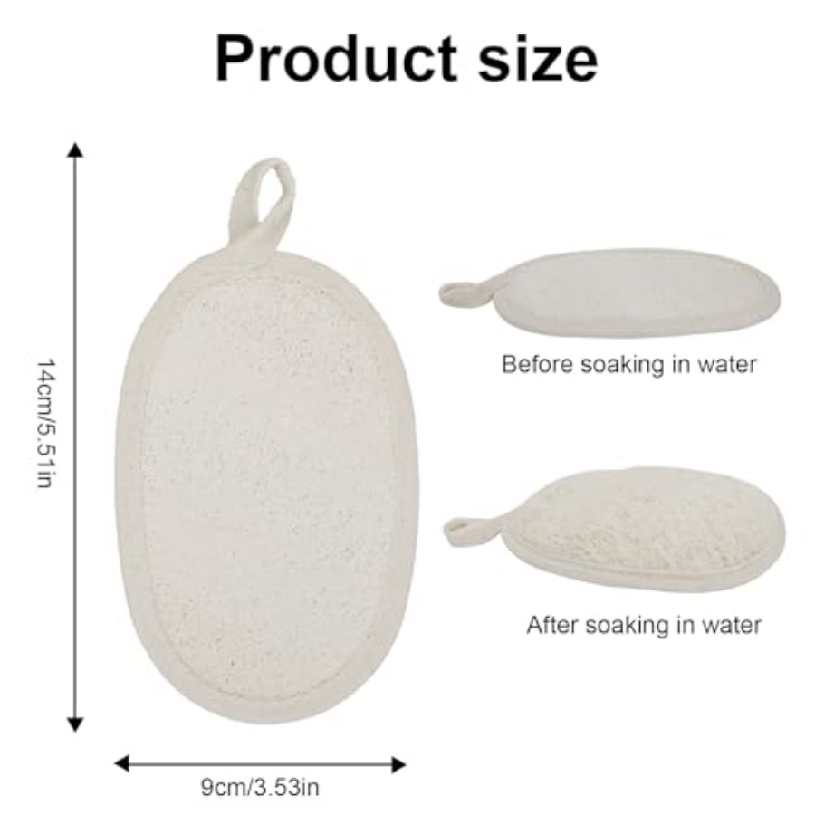 Natural Loofah Body Scrubber 3 - Exfoliating Scrub Mens のレビューと価格