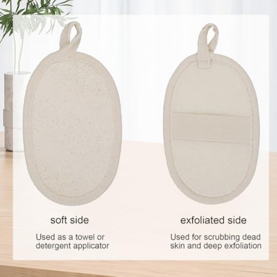 Natural Loofah Body Scrubber 3 - Exfoliating Scrub Mens のレビューと価格